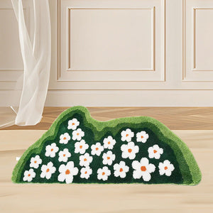 Transform Your Space with the Light Luxury Flocking Carpet Moss Shaped Carpet