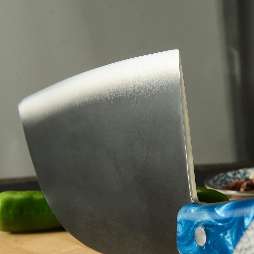 Forged Stainless Steel Blue Handle Chopping Kitchen Knives