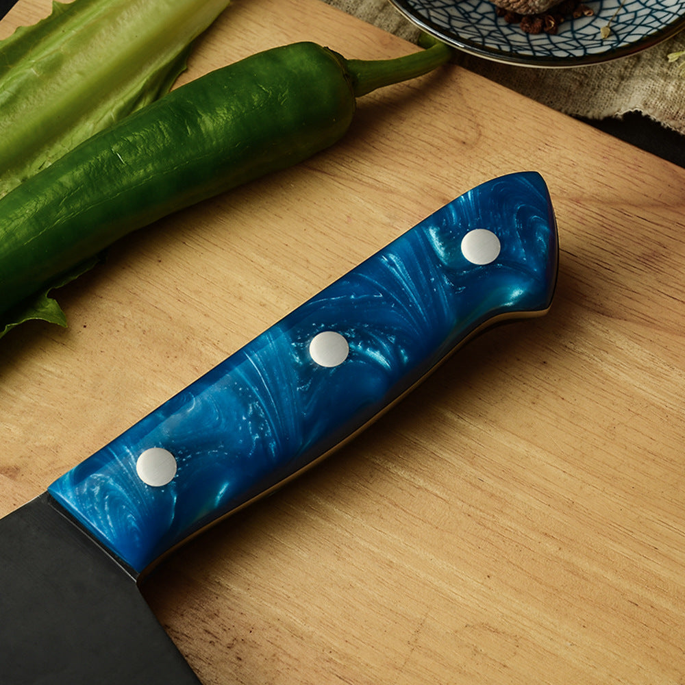 Forged Stainless Steel Blue Handle Chopping Kitchen Knives