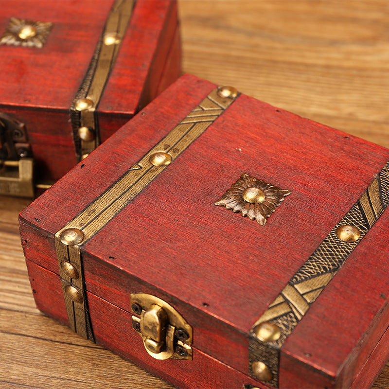 Retro Storage Wooden Ornament Storage Box