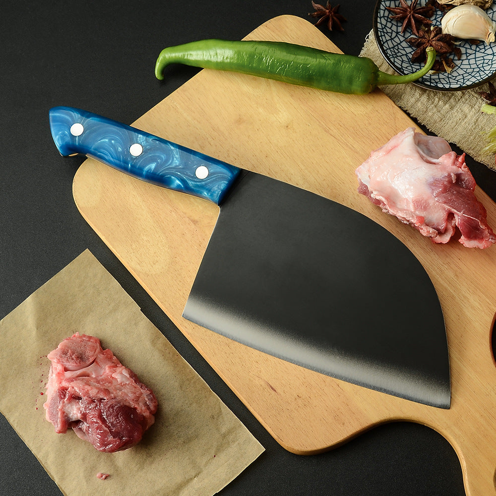 Forged Stainless Steel Blue Handle Chopping Kitchen Knives