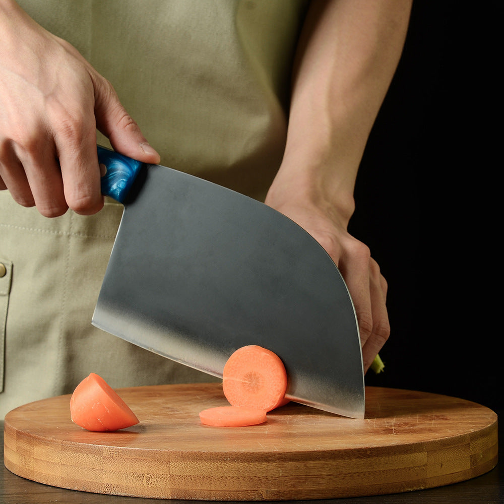Forged Stainless Steel Blue Handle Chopping Kitchen Knives