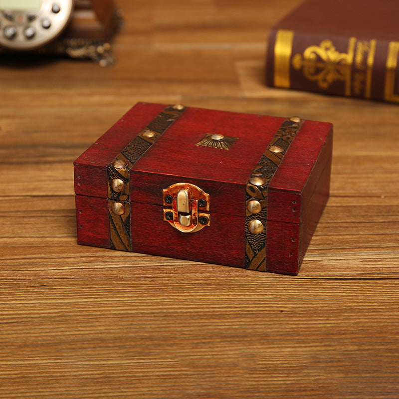 Retro Storage Wooden Ornament Storage Box